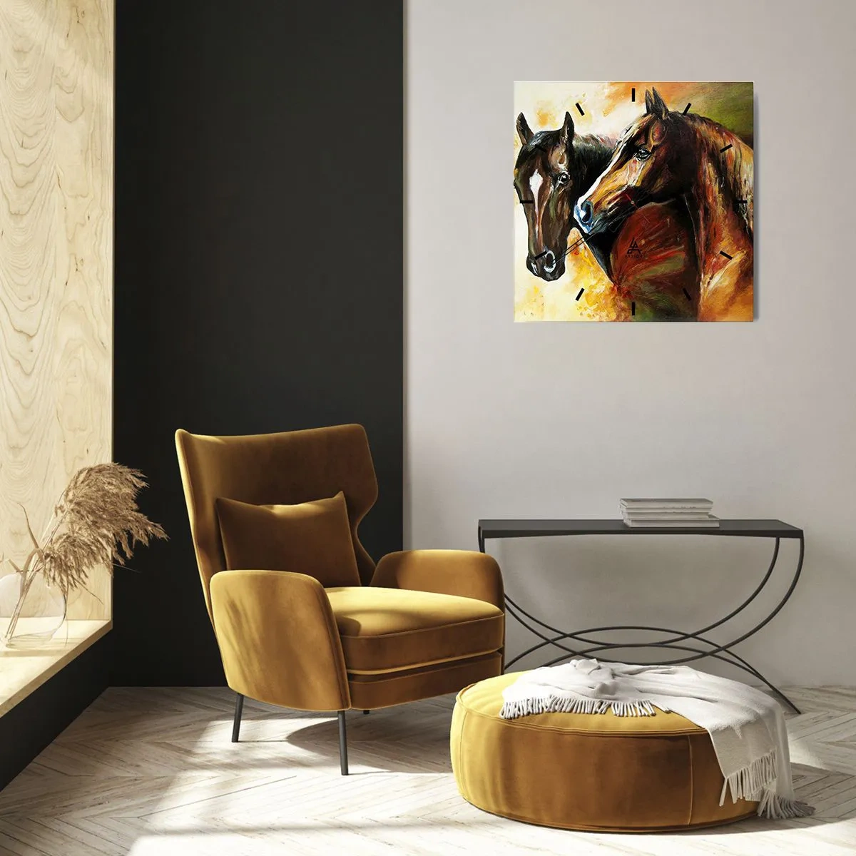 Nástenné hodiny - Dvakrát viac pôvabu - 40x40 cm