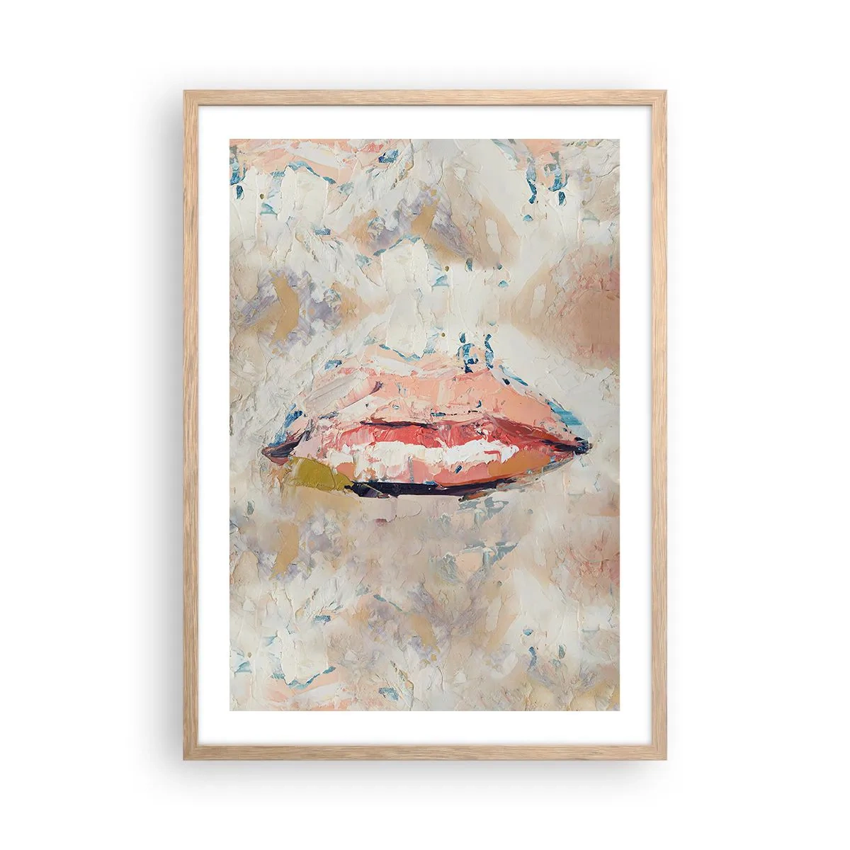 Plagát v ráme zo svetlého duba - Prebúdza zmysly - 50x70 cm