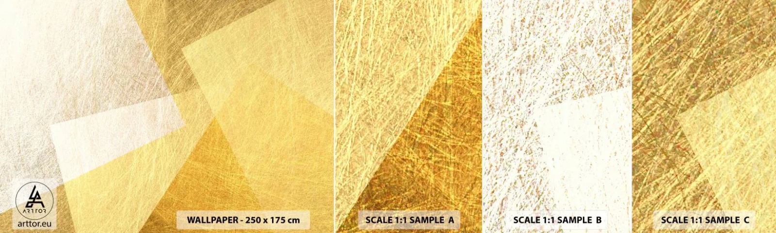 Vzorka samolepiacej fototapety Deluxe Sticker - Počasie geometrie - Svetlý, textúra, Geometrické - 100x30 cm