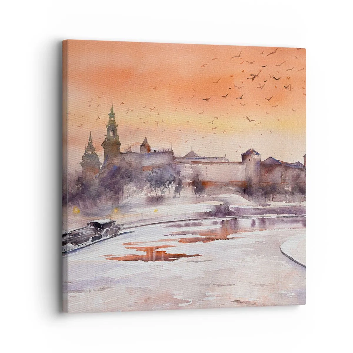 Obraz na plátne - Kráľovský západ slnka - 30x30 cm