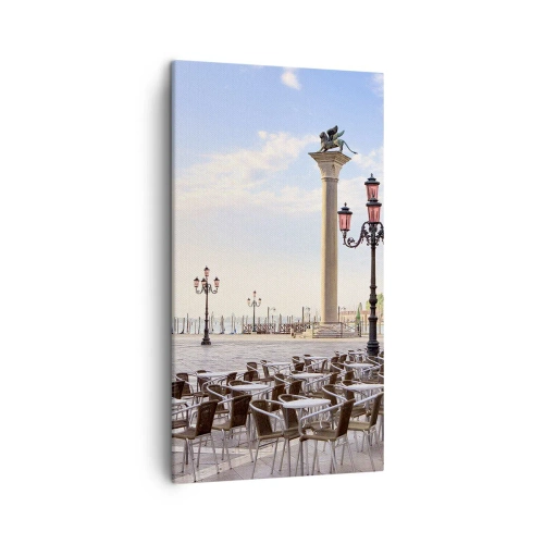 Obraz na plátne - Pozývame, všetko pripravené - 45x80 cm