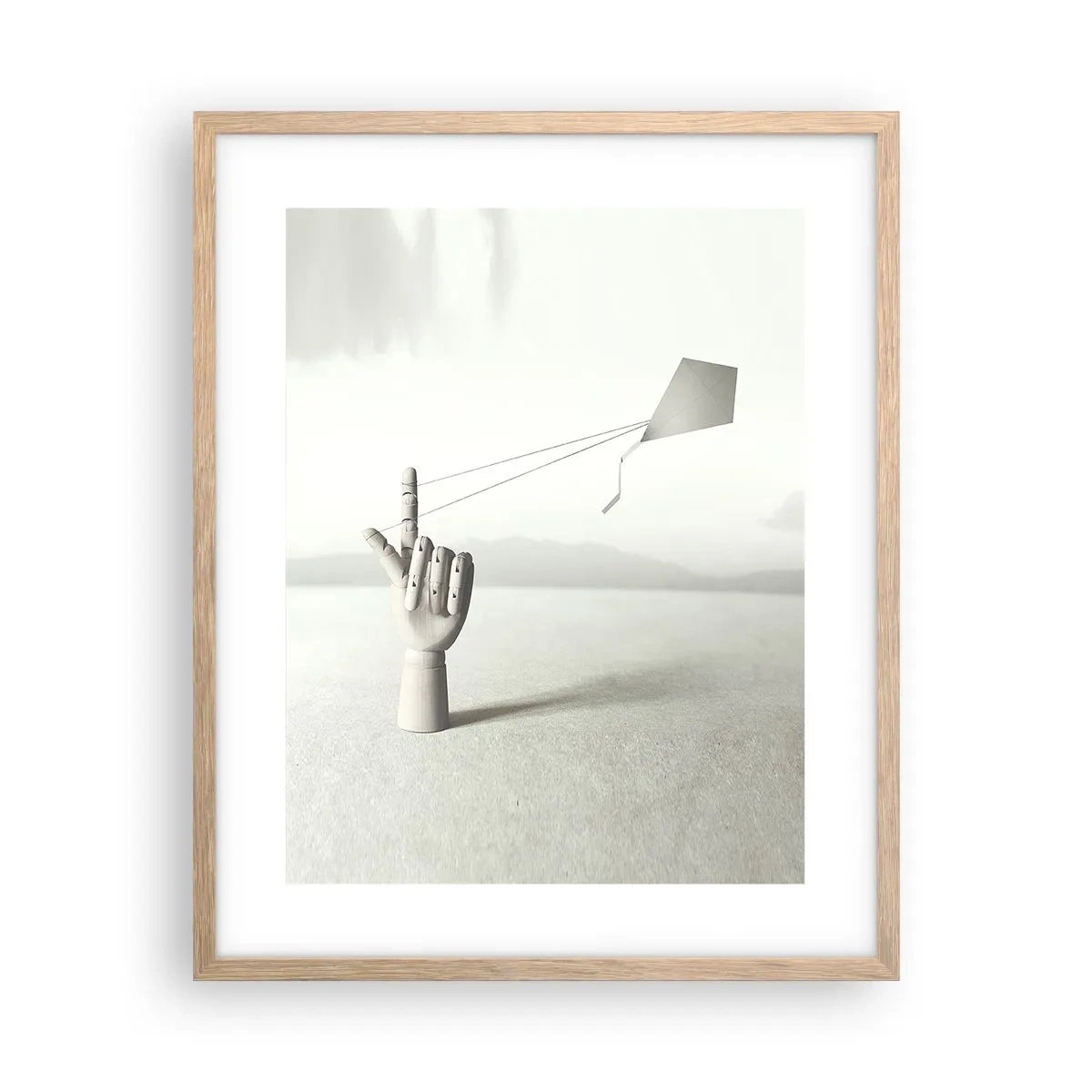 Plagát v ráme zo svetlého duba - Výzva - 40x50 cm