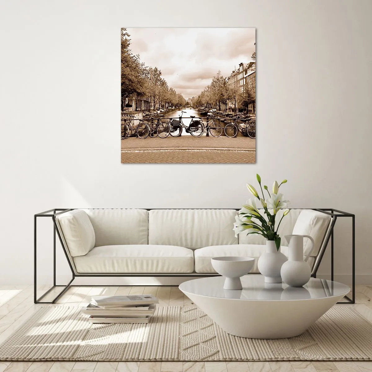 Obraz na skle - Holandská atmosféra - 70x70 cm