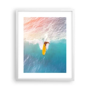 Plagát v bielom ráme - Oceanický jazdec - 40x50 cm