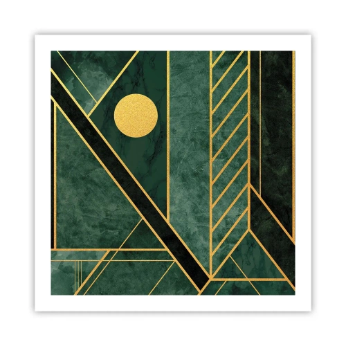 Plagát - Dynamika zlata a lazuritu - 60x60 cm