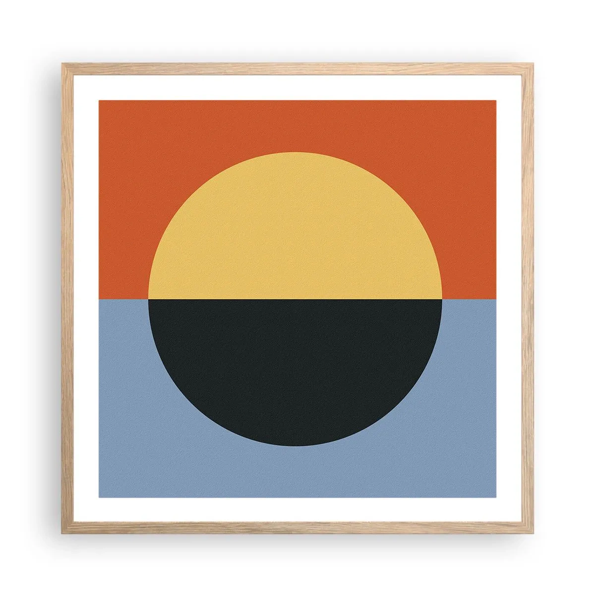 Plagát v ráme zo svetlého duba - Kompozícia tepla a chladu - 60x60 cm