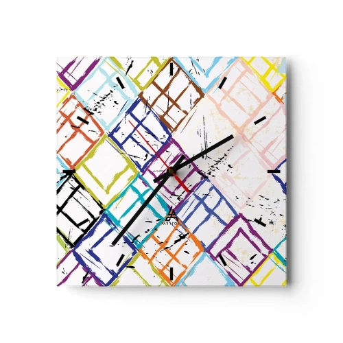 Nástenné hodiny - Bunky na prenájom - 30x30 cm