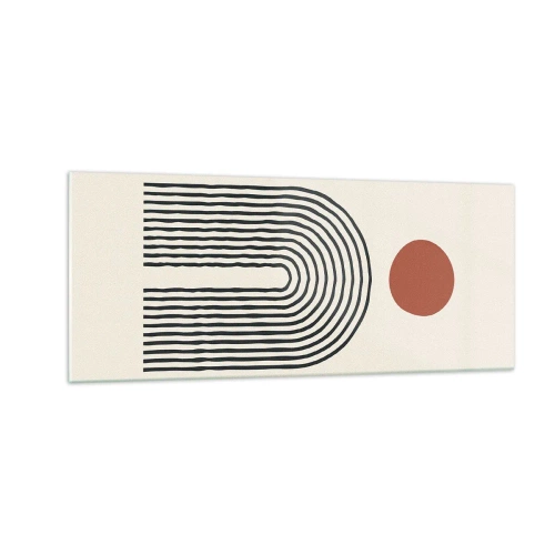 Obraz na skle - Magnetizmus tvarov a farieb - 100x40 cm