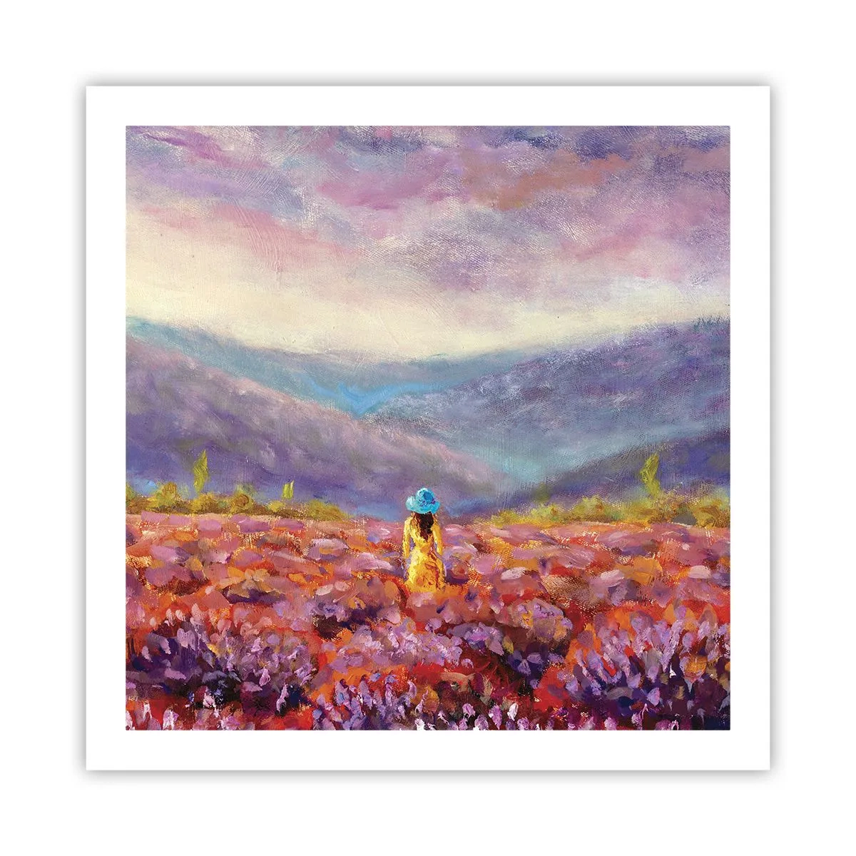 Plagát - V levanduľovom svete - 60x60 cm