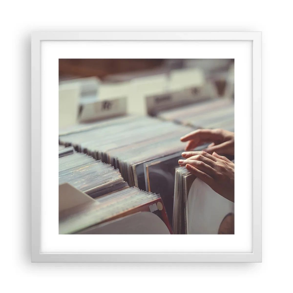 Plagát v bielom ráme - Hľadanie emócií - 40x40 cm