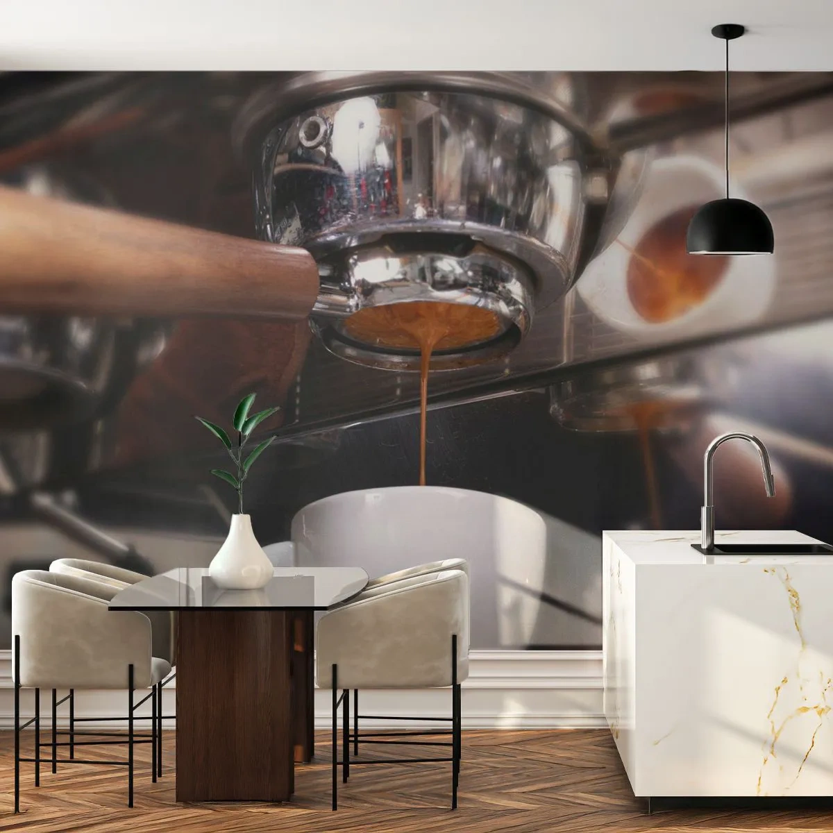 Fototapeta Premium Canvas - Dobrá chvíľa dňa - Káva, Stroj na kávu, Barista - 450x315 cm