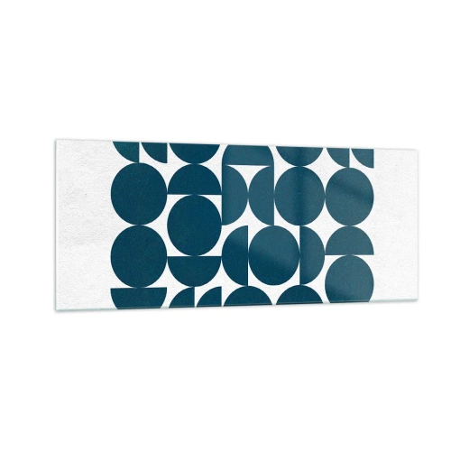 Obraz na skle - Kruhy a polkruhy - 100x40 cm