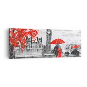 Obraz na plátne - Zamilovaní do Londýna - 140x50 cm