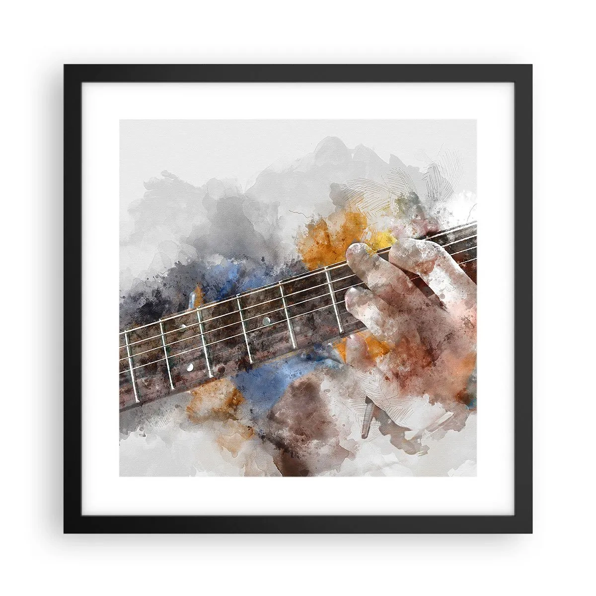 Plagát v čiernom ráme - Poézia medzi strunami - 40x40 cm