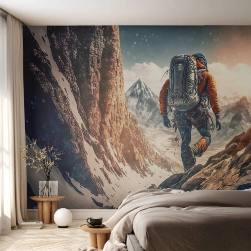 Fototapeta Premium Sand - Osamelý bojovník - Alpy, Lezenie, hory - 150x105 cm