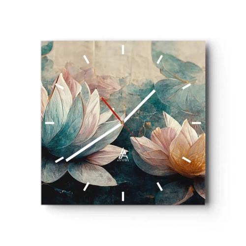 Nástenné hodiny - Hviezdy a jazero - 40x40 cm