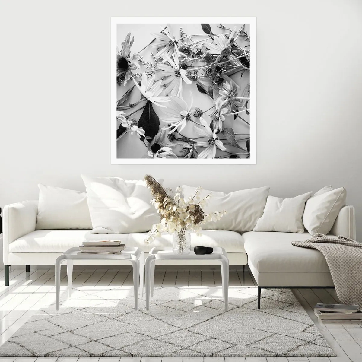 Plagát - Kvety bez kytice - 60x60 cm