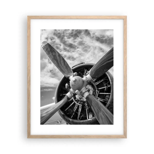 Plagát v ráme zo svetlého duba - Dobyvateľ oblohy - 40x50 cm