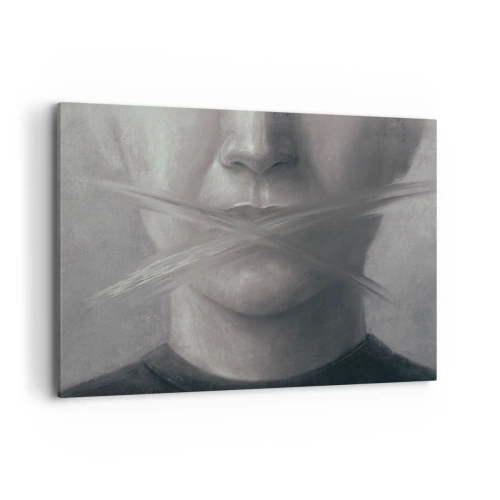 Obraz na plátne - Ani slovo - 100x70 cm