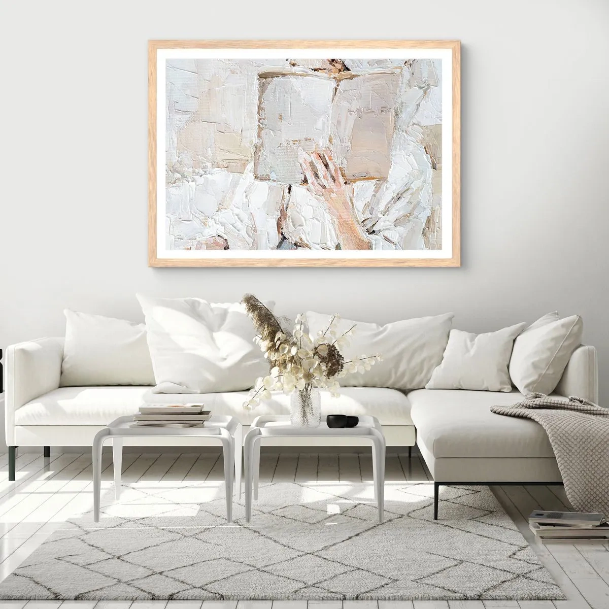 Plagát v ráme zo svetlého duba - V inom svete - 70x50 cm