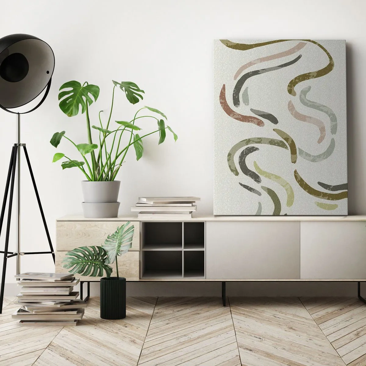 Obraz na plátne - Radostný tanec abstrakcie - 65x120 cm