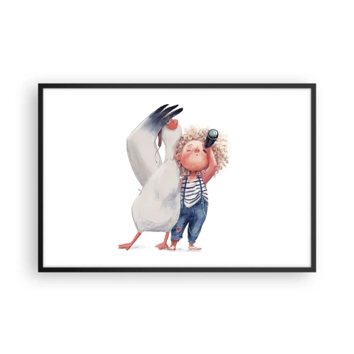 Plagát v čiernom ráme - Plán na skvelú cestu - 91x61 cm