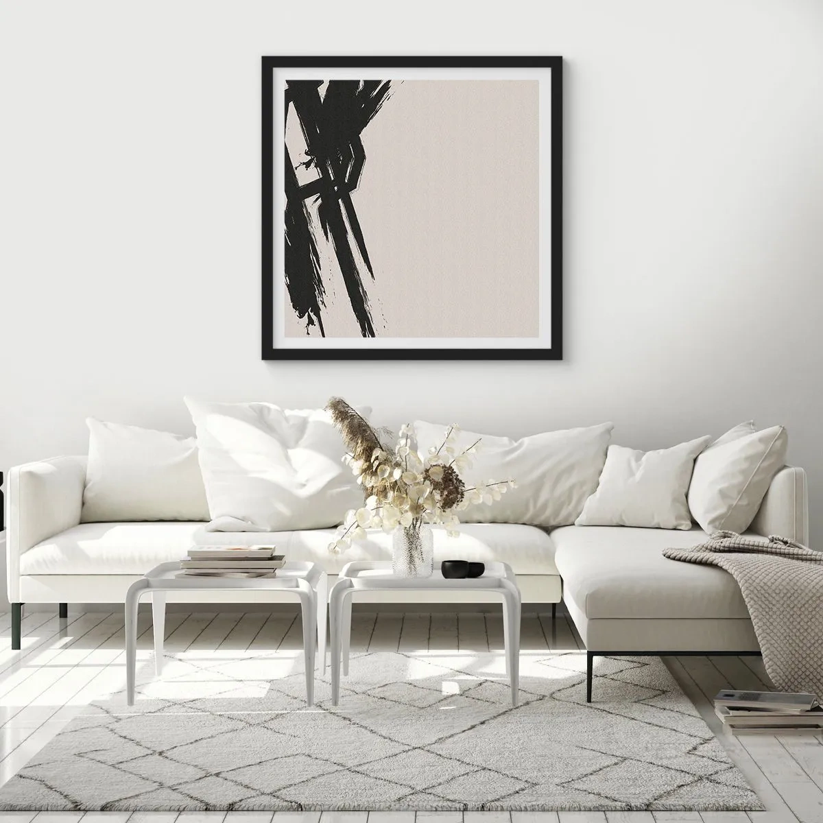 Plagát v čiernom ráme - Nezastaviteľná hybnosť - 60x60 cm