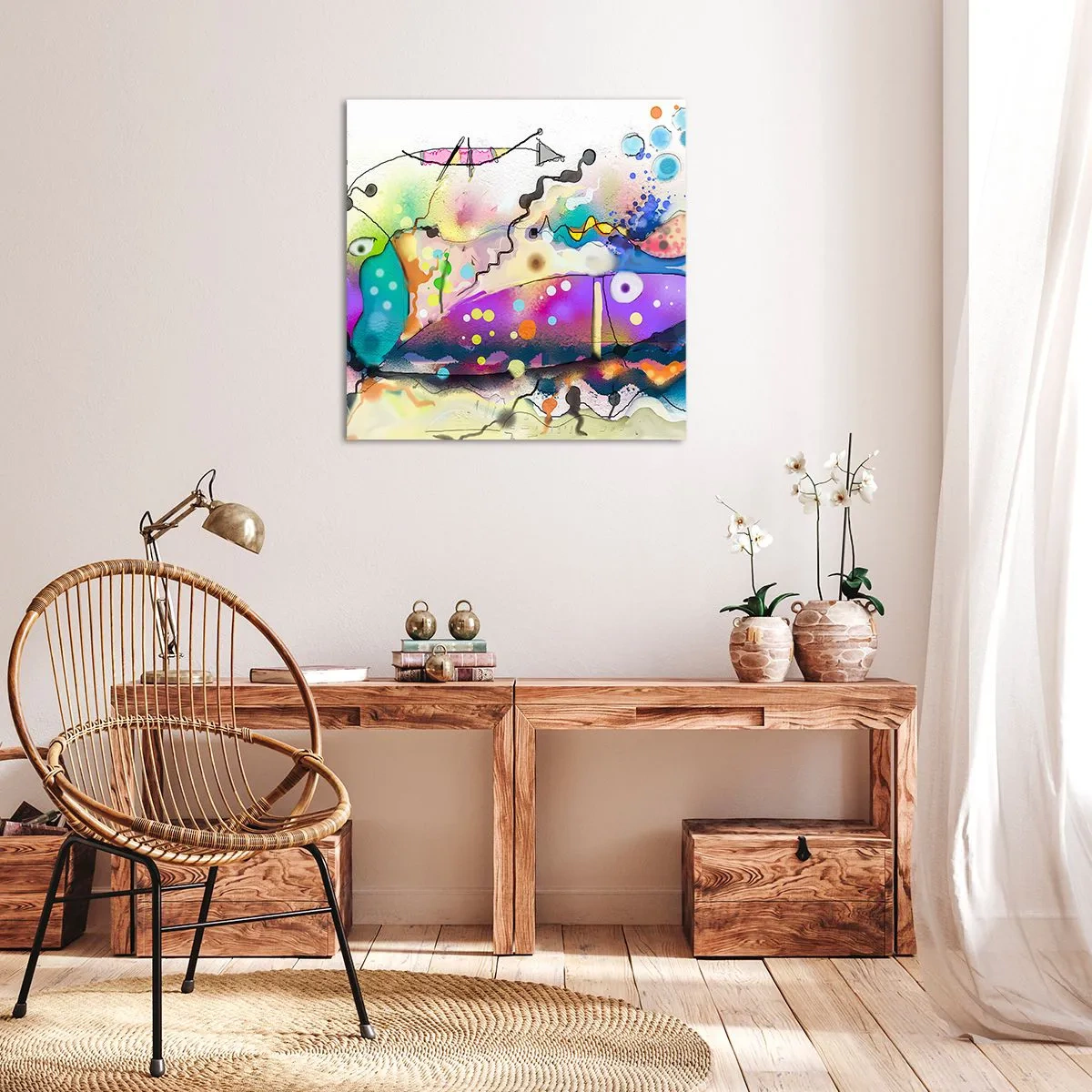 Obraz na plátne - Niet slov! - 50x50 cm