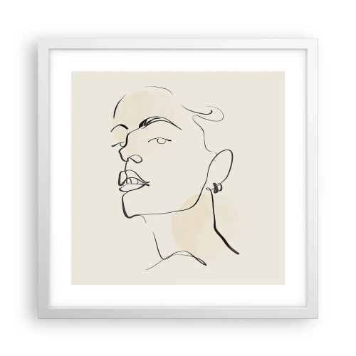 Plagát v bielom ráme - Hrdý pohľad - 40x40 cm