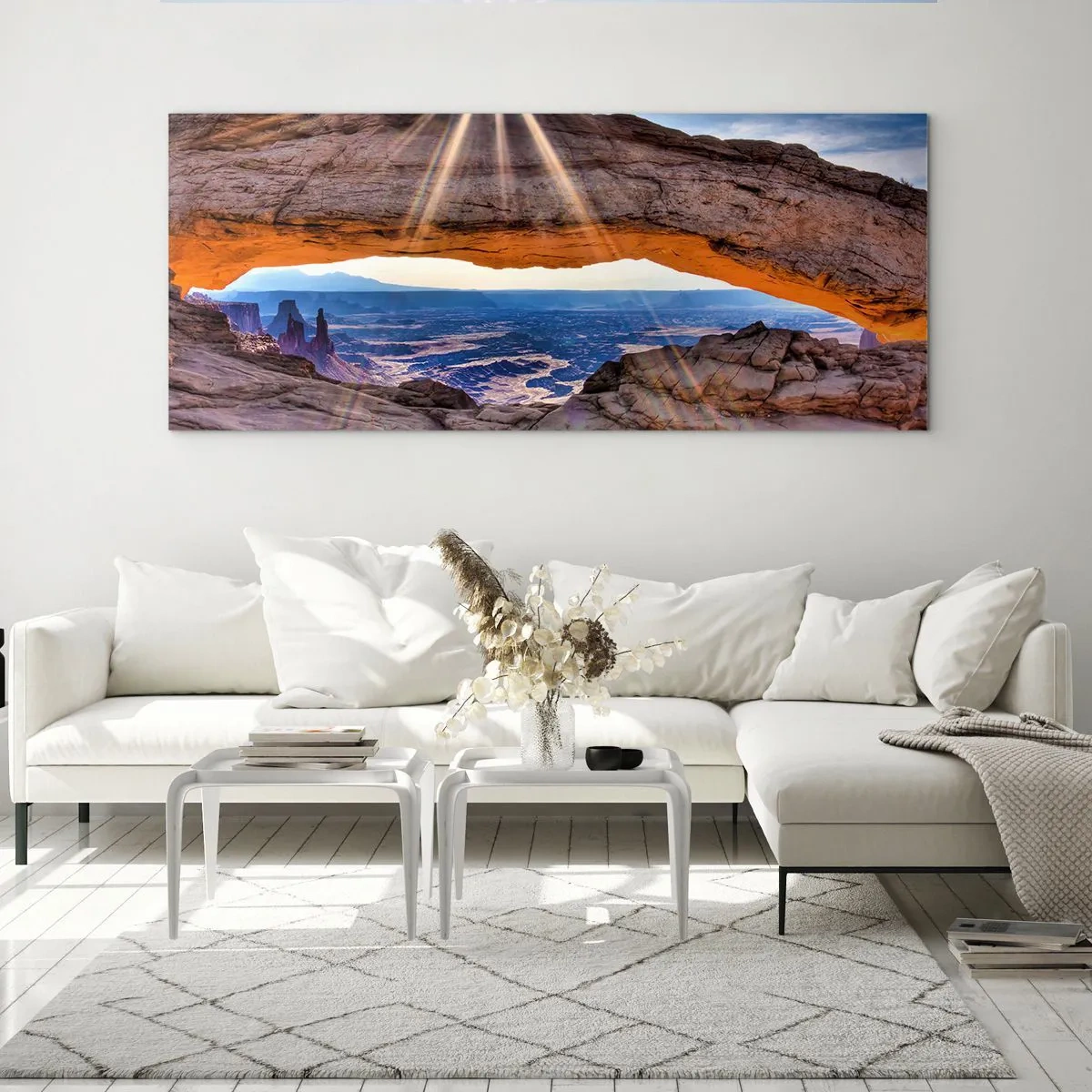 Obraz na skle - Skalnou bránou - 120x50 cm