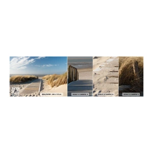 Vzorka samolepiacej fototapety Deluxe Sticker - Za dunou, v šumení trávy - Krajina, More, Pláž - 100x30 cm