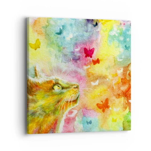 Obraz na plátne - Nezmysly v mačacom raji - 40x40 cm