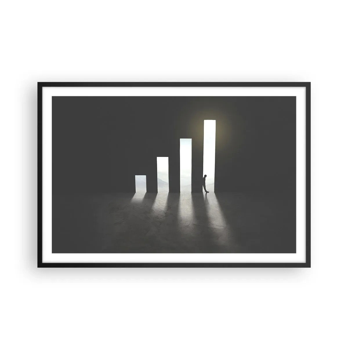 Plagát v čiernom ráme - Úspech – impresia - 91x61 cm