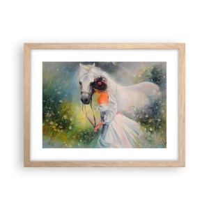 Plagát v ráme zo svetlého duba - Ako z krásneho sna - 40x30 cm