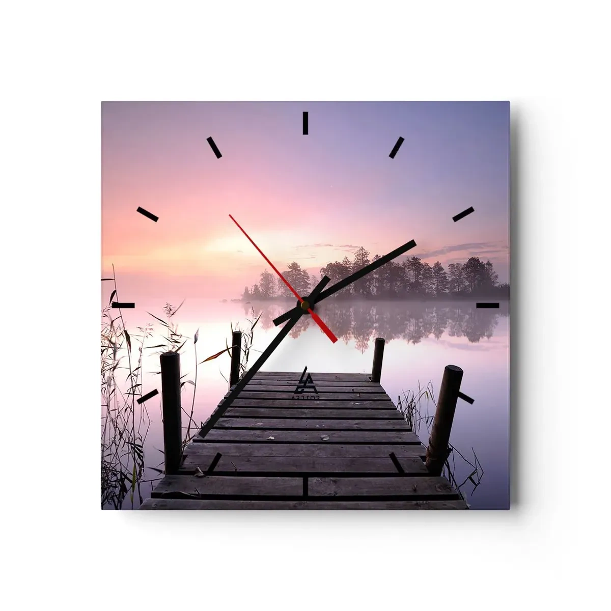 Nástenné hodiny - Z ľaliovej hmly… - 30x30 cm
