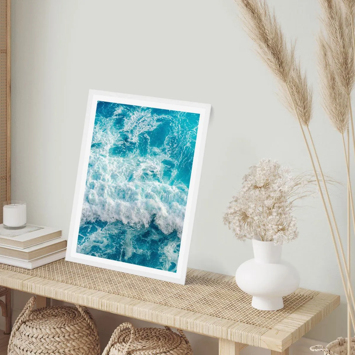 Plagát v bielom ráme - Radostne a skákavo - 61x91 cm