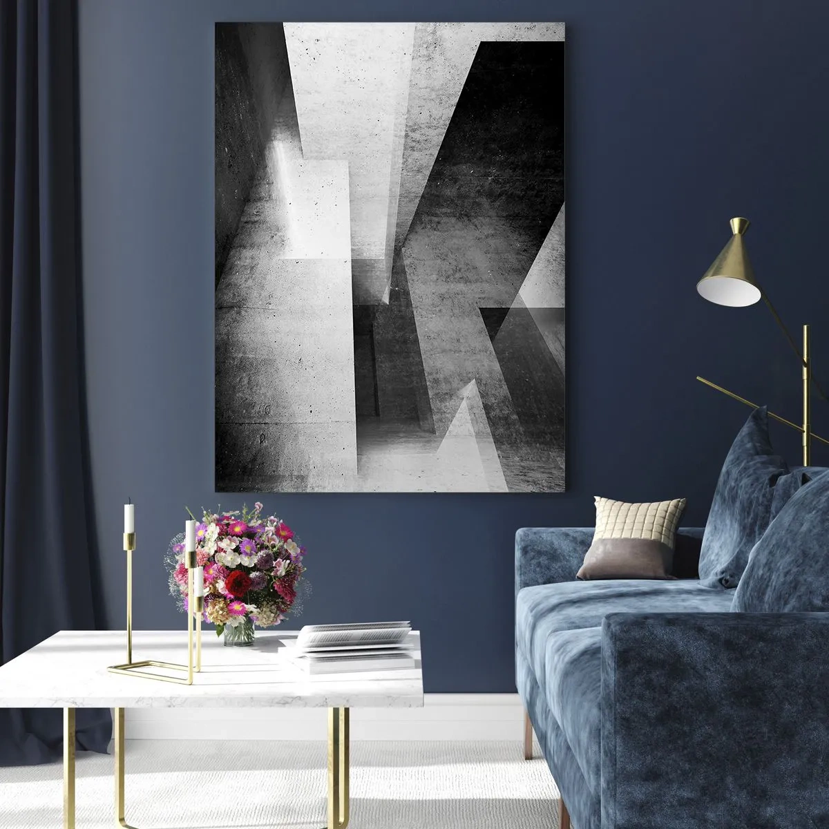 Obraz na skle - Štruktúra priestoru - 50x70 cm
