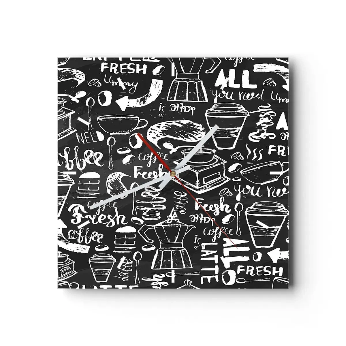 Nástenné hodiny - All you need is… - 30x30 cm