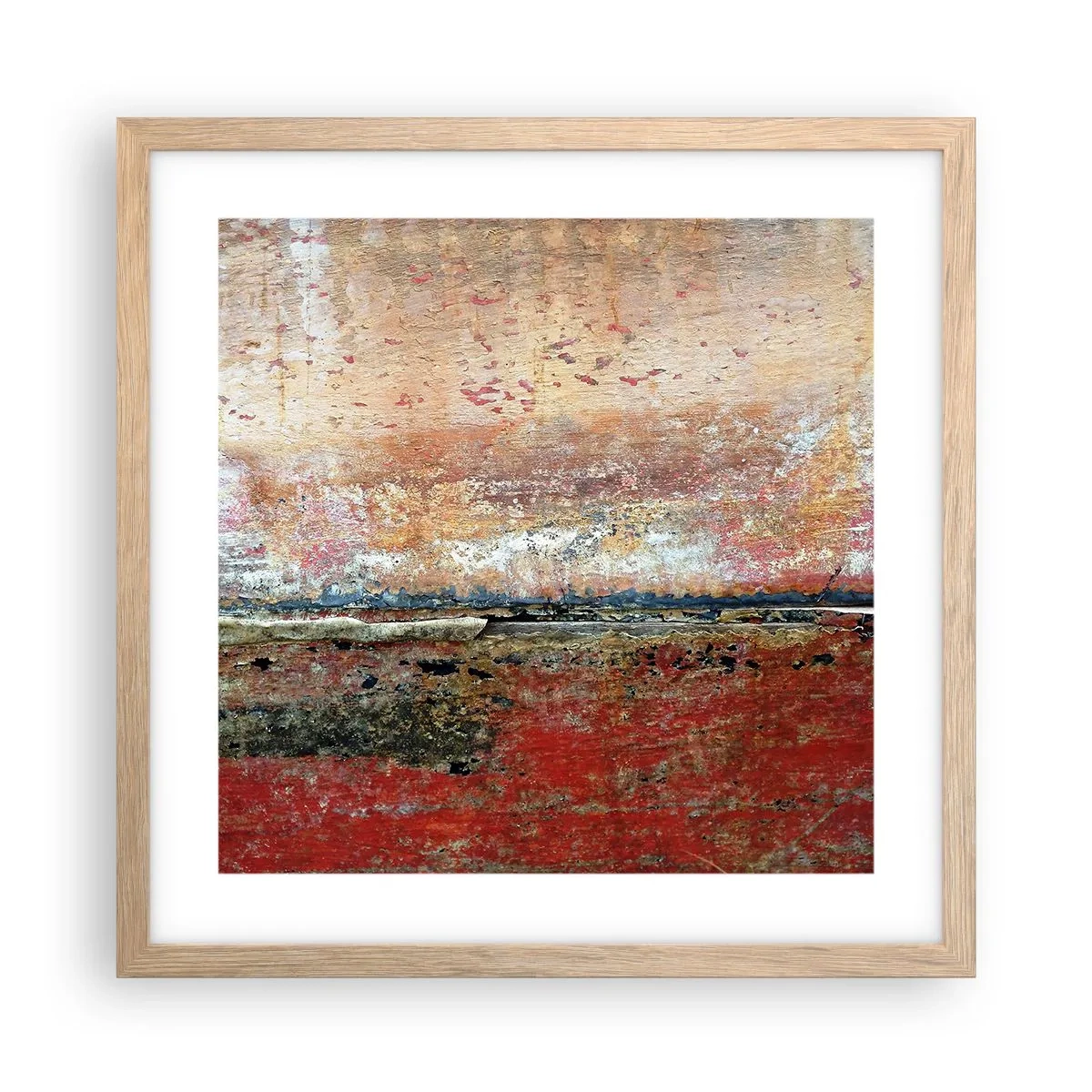 Plagát v ráme zo svetlého duba - Možno je to more - 40x40 cm