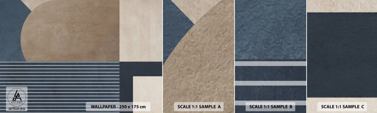 Vzorka Fototapeta Standard Eco - Kompozícia jednoduchosti a guľatosti - Minimalizmus, Abstrakcia, Kus - 100x30 cm