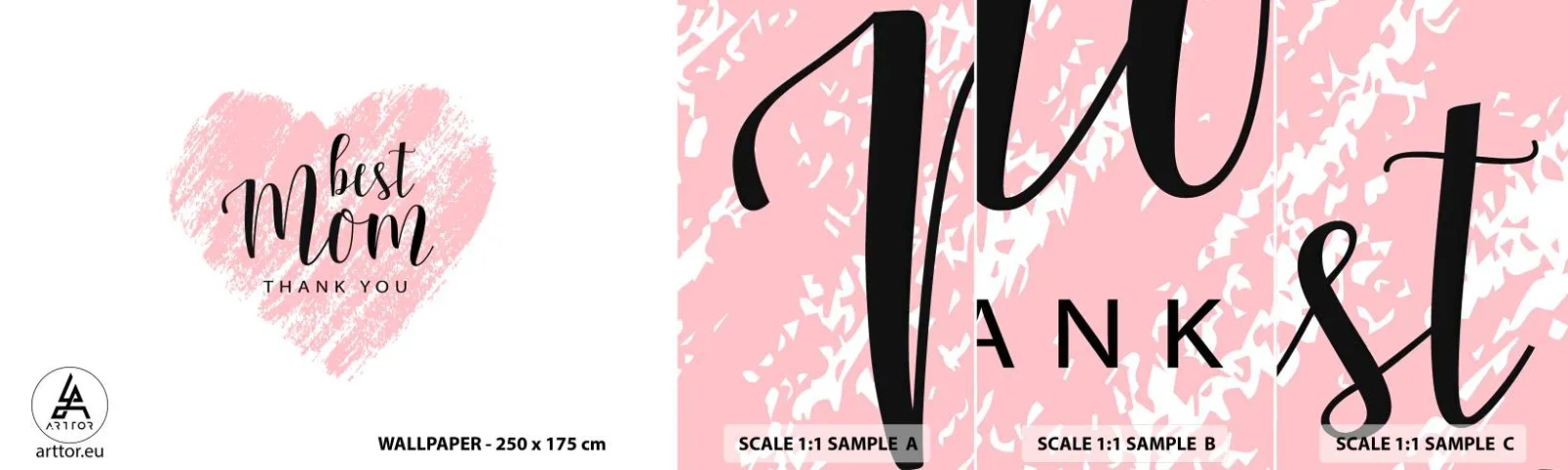 Vzorka samolepiacej fototapety Deluxe Sticker - Vždy pravá chvíľa - Srdce, Láska, Deň matiek - 100x30 cm