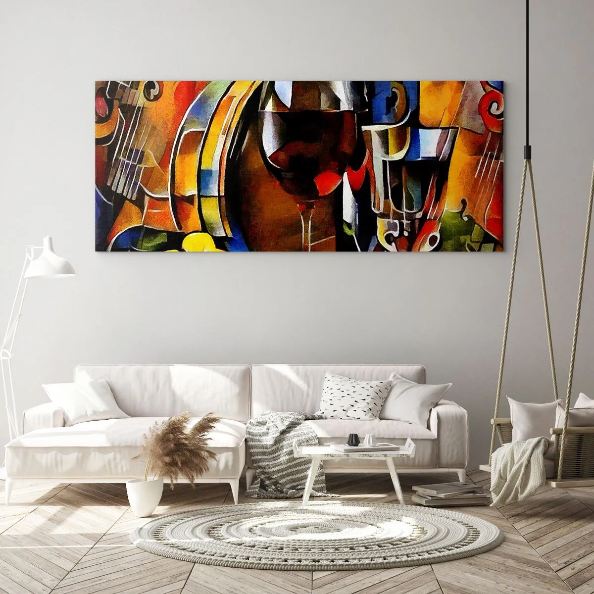 Obraz na skle - Aj svet dostáva farby - 120x50 cm