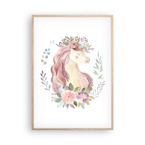 Plagát v ráme zo svetlého duba - Pozvánka do ríše rozprávok - 70x100 cm