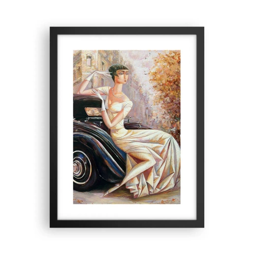 Plagát v čiernom ráme - Elegancia v retro štýle - 30x40 cm