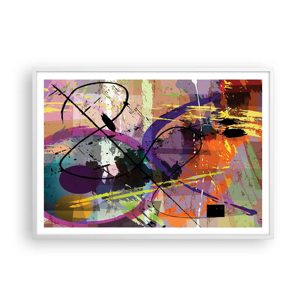 Plagát v bielom ráme - Možno priamo alebo okolo - 100x70 cm