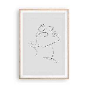 Plagát v ráme zo svetlého duba - Meandre sna - 70x100 cm