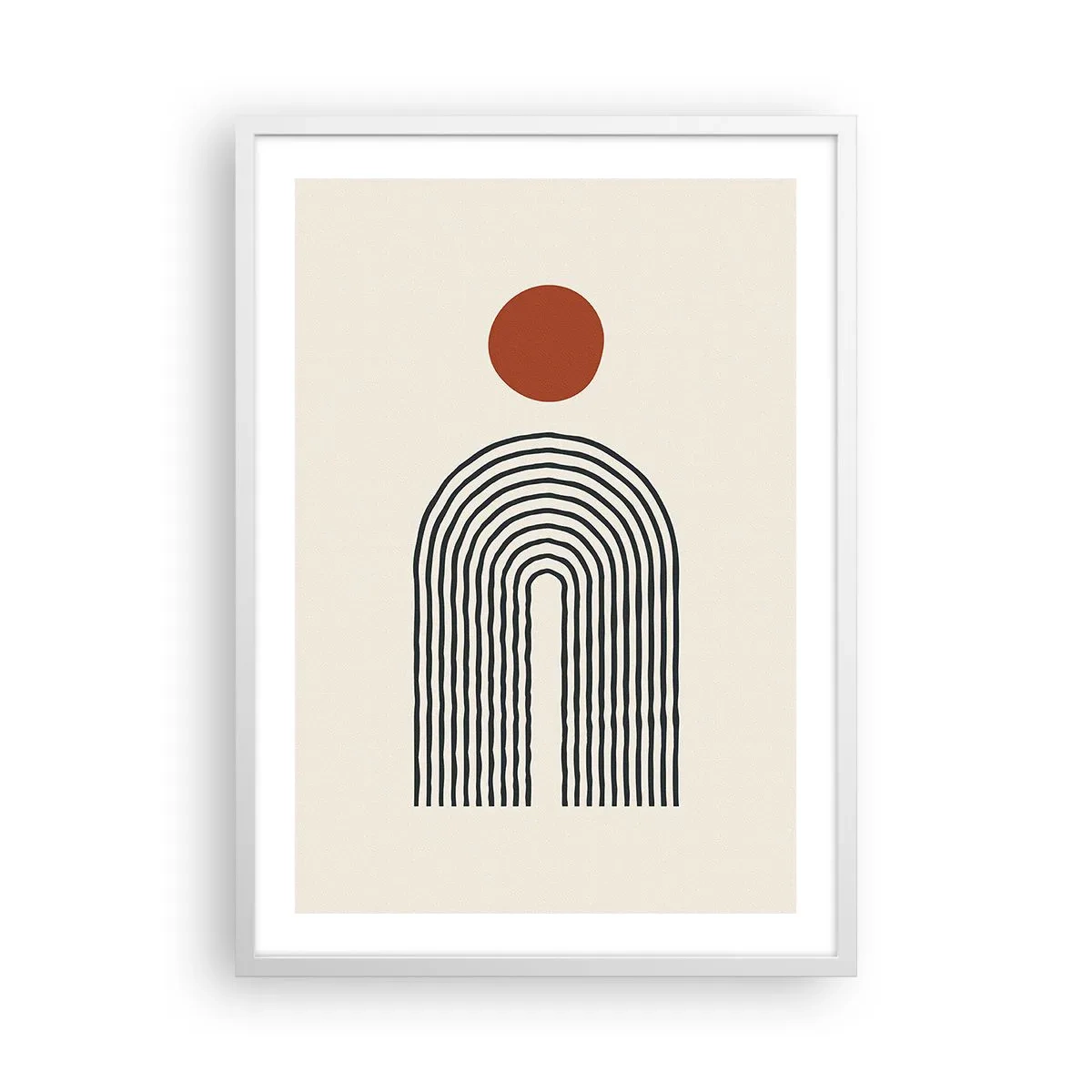 Plagát v bielom ráme - Magnetizmus tvarov a farieb - 50x70 cm