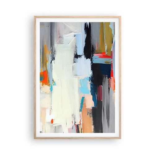 Plagát v ráme zo svetlého duba - Nejaký spôsob? - 70x100 cm