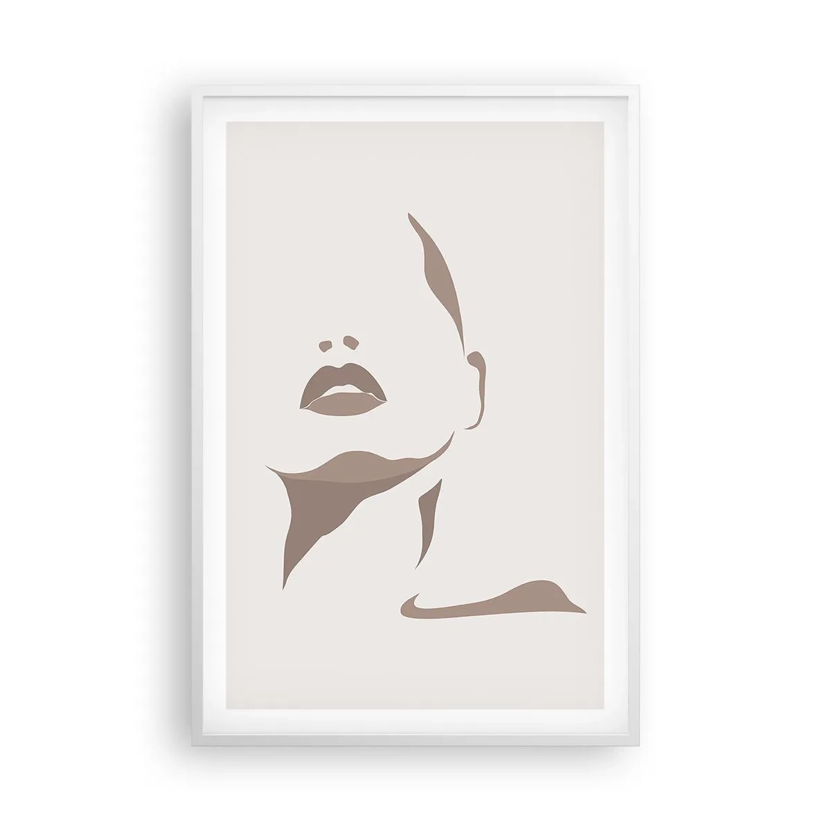 Plagát v bielom ráme - Stvorená zo svetla a tieňa - 61x91 cm
