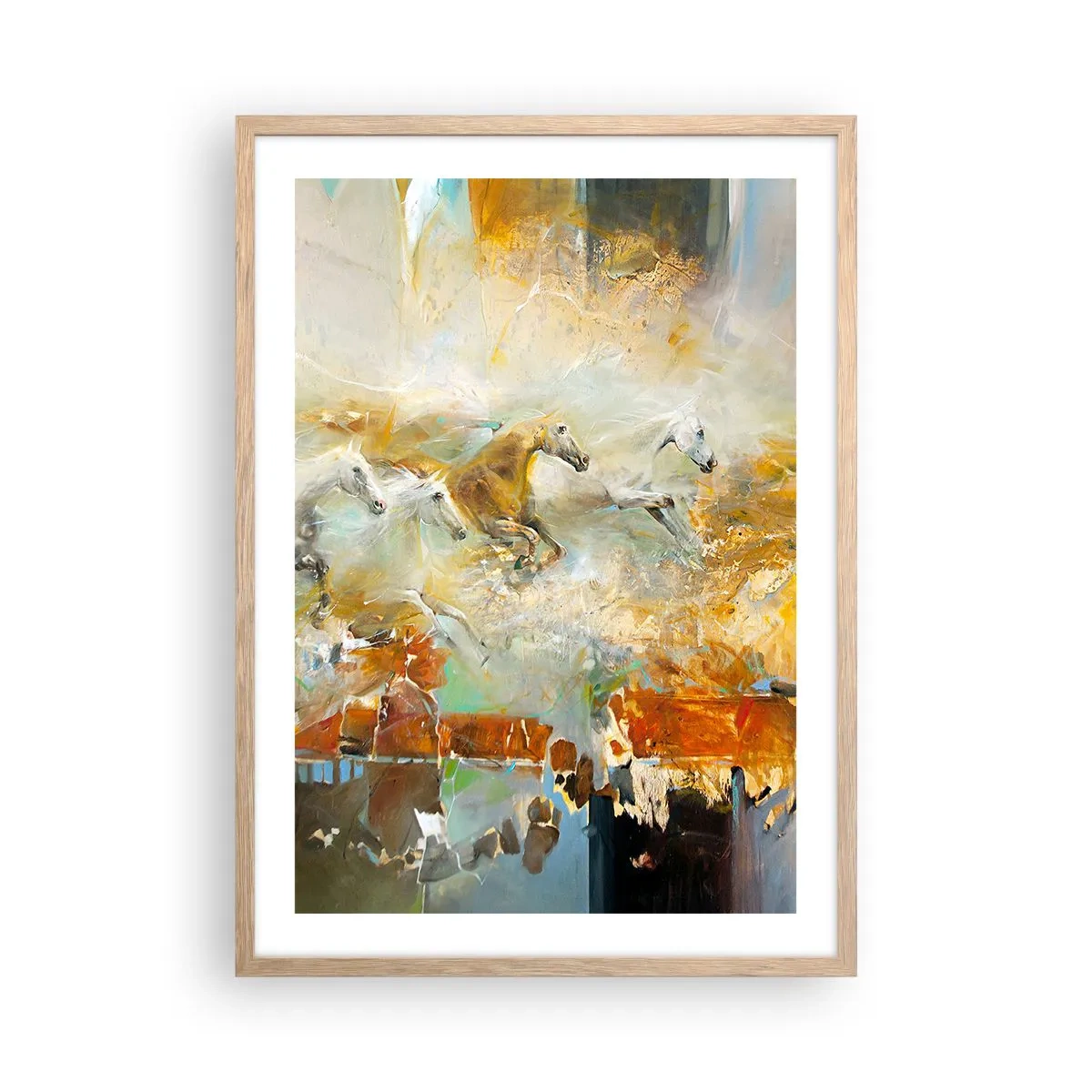 Plagát v ráme zo svetlého duba - Cvála svetlom - 50x70 cm